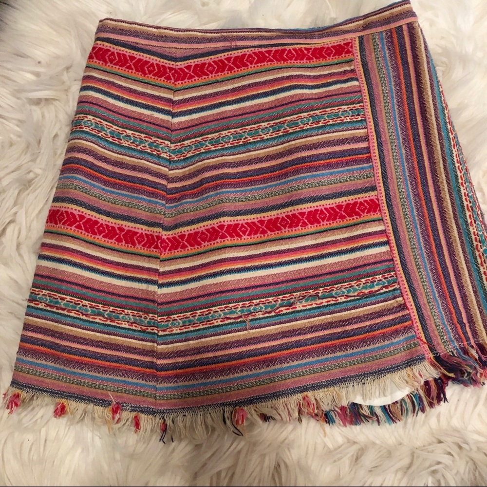 Fringe mini skirt
